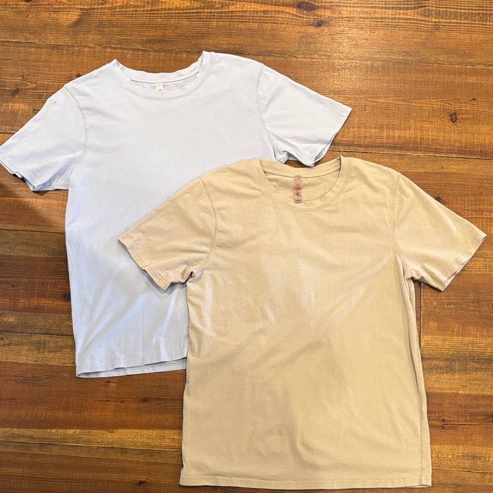 Mono B Men's Short Sleeve Tees - Blue & Tan